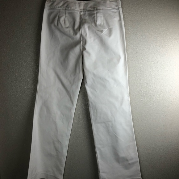 Ann Taylor White Cotton Flare Trousers 6 - Picture 4 of 8